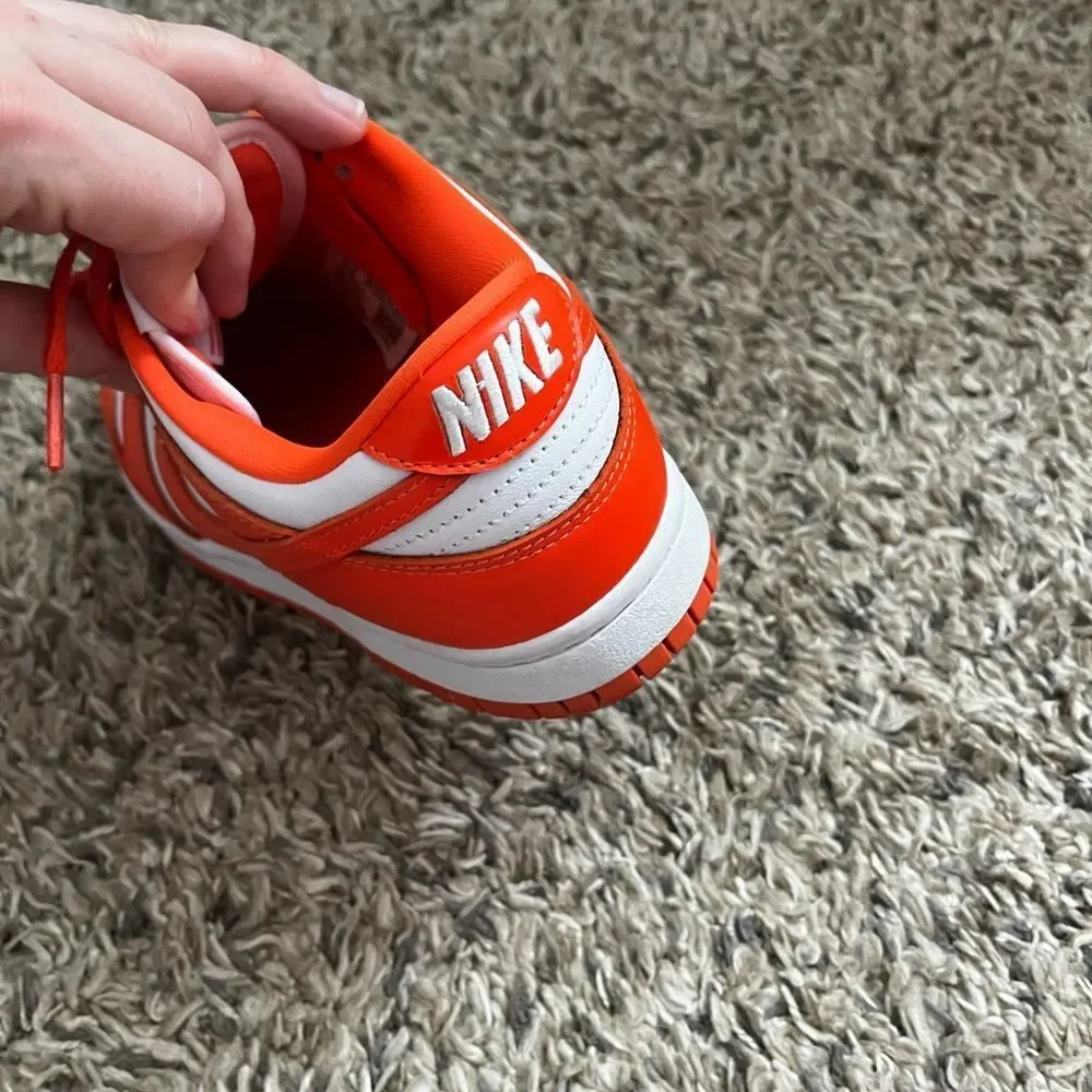 Nike dunks low Syracuse orange size 5.5y or 7w